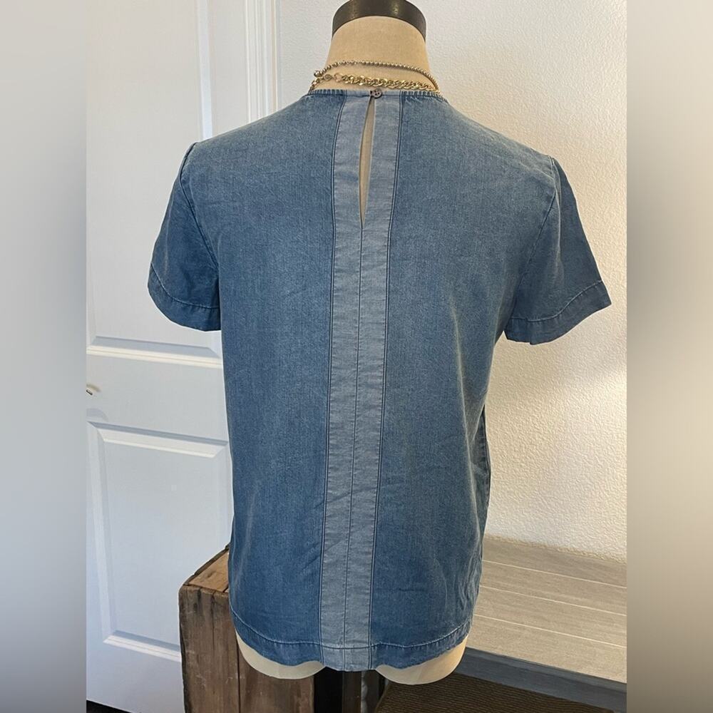 CLUB MONACO Denim Lyocell Shirt Top size XS - Picture 6 of 10